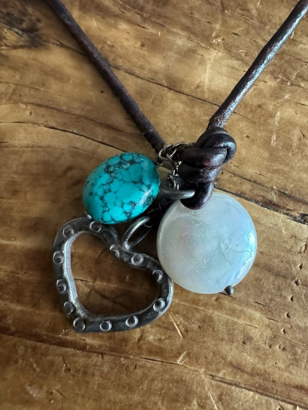 Leather Charm Necklace